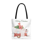 White Merry Christmas Tote Bag, Reusable Canvas Tote Bags, Available in Different Size - Infinite Pack